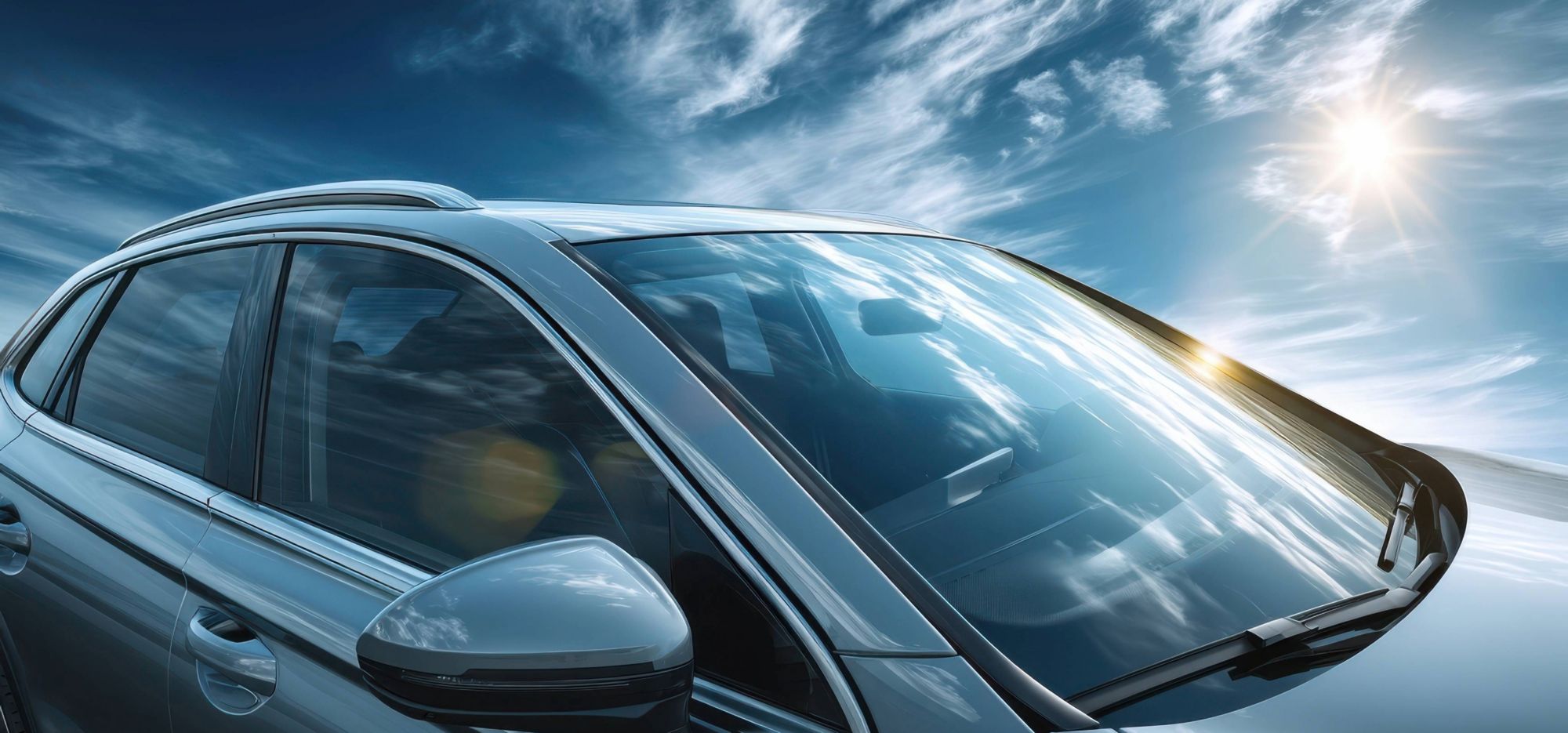 Sunlight reflecting off a car 